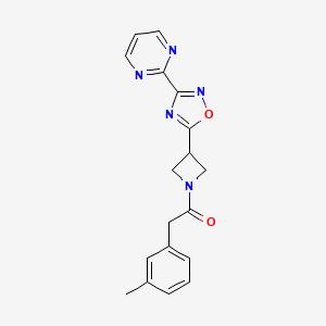 1-(3-(3-(Pyrimidin-2-yl)-1,2,4-oxadiazol-5-yl)azetidin-1-yl)-2-(m-tolyl)ethanone