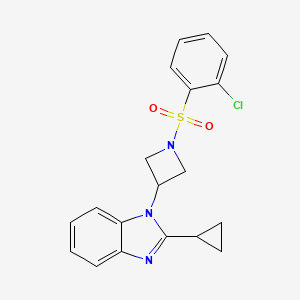 1-[1-(2-Chlorophenyl)sulfonylazetidin-3-yl]-2-cyclopropylbenzimidazole