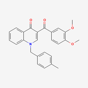 molecular formula C26H23NO4 B2546926 3-(3,4-二甲氧基苯甲酰)-1-(4-甲基苯甲基)喹啉-4(1H)-酮 CAS No. 866808-23-3