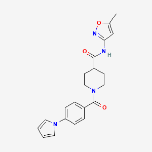1-(4-(1H-pyrrol-1-yl)benzoyl)-N-(5-methylisoxazol-3-yl)piperidine-4-carboxamide