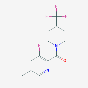 3-Fluoro-5-methyl-2-[4-(trifluoromethyl)piperidine-1-carbonyl]pyridine