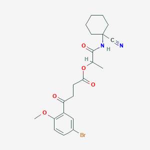 molecular formula C21H25BrN2O5 B2546939 [1-[(1-Cyanocyclohexyl)amino]-1-oxopropan-2-yl] 4-(5-bromo-2-methoxyphenyl)-4-oxobutanoate CAS No. 1038097-00-5