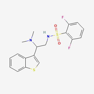 N-(2-(benzo[b]thiophen-3-yl)-2-(dimethylamino)ethyl)-2,6-difluorobenzenesulfonamide