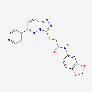 N-1,3-benzodioxol-5-yl-2-[(6-pyridin-4-yl[1,2,4]triazolo[4,3-b]pyridazin-3-yl)thio]acetamide