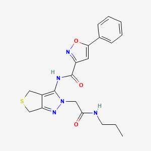 N-(2-(2-oxo-2-(propylamino)ethyl)-4,6-dihydro-2H-thieno[3,4-c]pyrazol-3-yl)-5-phenylisoxazole-3-carboxamide