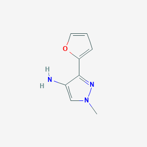 molecular formula C8H9N3O B2546954 3-(furan-2-yl)-1-methyl-1H-pyrazol-4-amine CAS No. 1552050-81-3