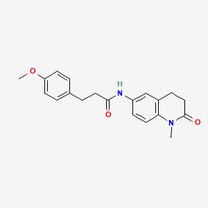molecular formula C20H22N2O3 B2546956 3-(4-methoxyphenyl)-N-(1-methyl-2-oxo-1,2,3,4-tetrahydroquinolin-6-yl)propanamide CAS No. 921999-21-5