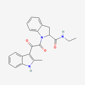 N-ethyl-1-(2-(2-methyl-1H-indol-3-yl)-2-oxoacetyl)indoline-2-carboxamide