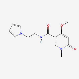 N-(2-(1H-pyrrol-1-yl)ethyl)-4-methoxy-1-methyl-6-oxo-1,6-dihydropyridine-3-carboxamide