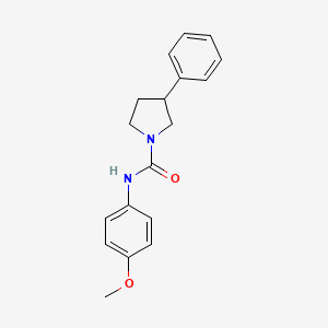 molecular formula C18H20N2O2 B2546980 N-(4-methoxyphenyl)-3-phenylpyrrolidine-1-carboxamide CAS No. 1210367-22-8