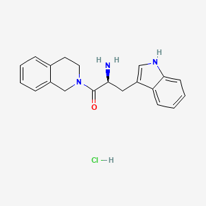 molecular formula C20H22ClN3O B2546981 (2S)-2-amino-3-(1H-indol-3-yl)-1-(1,2,3,4-tetrahydroisoquinolin-2-yl)propan-1-one hydrochloride CAS No. 1217444-72-8