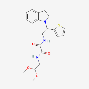 N1-(2,2-dimethoxyethyl)-N2-(2-(indolin-1-yl)-2-(thiophen-2-yl)ethyl)oxalamide