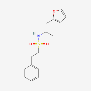 molecular formula C15H19NO3S B2546985 N-(1-(furan-2-yl)propan-2-yl)-2-phenylethanesulfonamide CAS No. 1235058-10-2