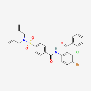 N-(4-bromo-2-(2-chlorobenzoyl)phenyl)-4-(N,N-diallylsulfamoyl)benzamide