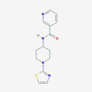 molecular formula C14H16N4OS B2546994 N-(1-(thiazol-2-yl)piperidin-4-yl)nicotinamide CAS No. 1448122-08-4