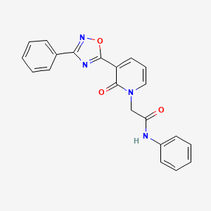 molecular formula C21H16N4O3 B2547010 2-[2-氧代-3-(3-苯基-1,2,4-恶二唑-5-基)吡啶-1(2H)-基]-N-苯基乙酰胺 CAS No. 1105214-30-9