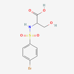 molecular formula C9H10BrNO5S B2547014 2-(4-溴苯磺酰胺基)-3-羟基丙酸 CAS No. 1008243-95-5