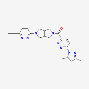 [2-(6-Tert-butylpyridazin-3-yl)-1,3,3a,4,6,6a-hexahydropyrrolo[3,4-c]pyrrol-5-yl]-[6-(3,5-dimethylpyrazol-1-yl)pyridazin-3-yl]methanone