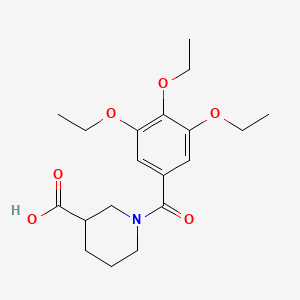molecular formula C19H27NO6 B2547027 1-(3,4,5-Triethoxybenzoyl)piperidine-3-carboxylic acid CAS No. 926262-25-1