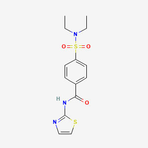 molecular formula C14H17N3O3S2 B2547030 4-(N,N-二乙基磺酰基)-N-(噻唑-2-基)苯甲酰胺 CAS No. 300697-42-1