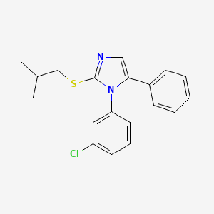 molecular formula C19H19ClN2S B2547035 1-(3-Chlorphenyl)-2-(Isobutylthio)-5-phenyl-1H-imidazol CAS No. 1207027-12-0