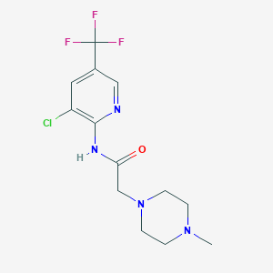 N-[3-chloro-5-(trifluoromethyl)pyridin-2-yl]-2-(4-methylpiperazin-1-yl)acetamide