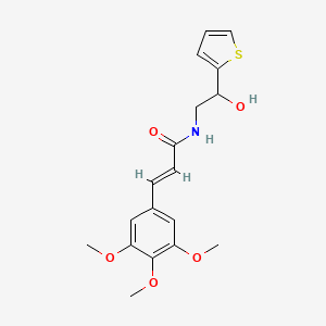 (E)-N-(2-hydroxy-2-(thiophen-2-yl)ethyl)-3-(3,4,5-trimethoxyphenyl)acrylamide