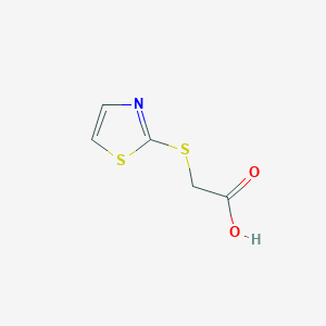 molecular formula C5H5NO2S2 B2547053 2-(噻唑-2-基硫基)乙酸 CAS No. 5685-16-5