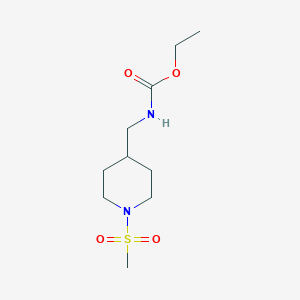 molecular formula C10H20N2O4S B2547055 甲基磺酰基(1-(甲基磺酰基)哌啶-4-基)甲基氨基甲酸乙酯 CAS No. 1234882-36-0