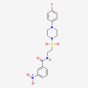 N-(2-((4-(4-fluorophenyl)piperazin-1-yl)sulfonyl)ethyl)-3-nitrobenzamide
