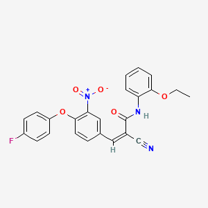 (Z)-2-Cyano-N-(2-ethoxyphenyl)-3-[4-(4-fluorophenoxy)-3-nitrophenyl]prop-2-enamide