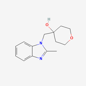4-[(2-methyl-1H-1,3-benzodiazol-1-yl)methyl]oxan-4-ol