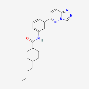 N-(3-([1,2,4]triazolo[4,3-b]pyridazin-6-yl)phenyl)-4-butylcyclohexanecarboxamide