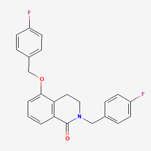 5-[(4-Fluorophenyl)methoxy]-2-[(4-fluorophenyl)methyl]-3,4-dihydroisoquinolin-1-one