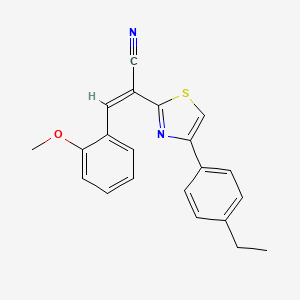 (Z)-2-(4-(4-ethylphenyl)thiazol-2-yl)-3-(2-methoxyphenyl)acrylonitrile