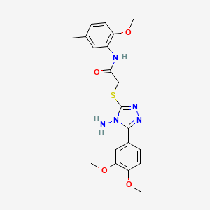 2-{[4-amino-5-(3,4-dimethoxyphenyl)-4H-1,2,4-triazol-3-yl]sulfanyl}-N-(2-methoxy-5-methylphenyl)acetamide