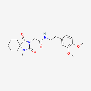 N-(3,4-dimethoxyphenethyl)-2-(1-methyl-2,4-dioxo-1,3-diazaspiro[4.5]decan-3-yl)acetamide