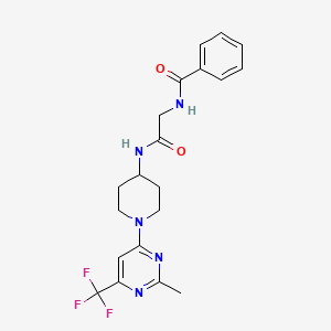 N-[2-({1-[2-methyl-6-(trifluoromethyl)-4-pyrimidinyl]-4-piperidyl}amino)-2-oxoethyl]benzamide