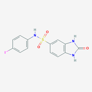 molecular formula C13H10IN3O3S B254711 N-(4-iodophenyl)-2-oxo-1,3-dihydrobenzimidazole-5-sulfonamide 