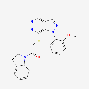 1-(indolin-1-yl)-2-((1-(2-methoxyphenyl)-4-methyl-1H-pyrazolo[3,4-d]pyridazin-7-yl)thio)ethanone
