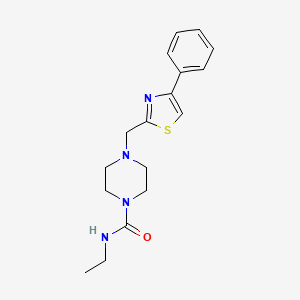 N-ethyl-4-((4-phenylthiazol-2-yl)methyl)piperazine-1-carboxamide