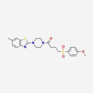 4-((4-Methoxyphenyl)sulfonyl)-1-(4-(6-methylbenzo[d]thiazol-2-yl)piperazin-1-yl)butan-1-one