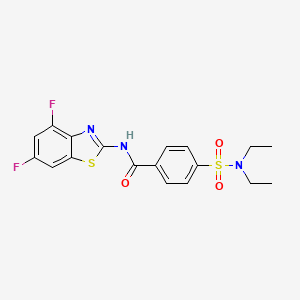 molecular formula C18H17F2N3O3S2 B2547140 4-(diethylsulfamoyl)-N-(4,6-difluoro-1,3-benzothiazol-2-yl)benzamide CAS No. 306289-79-2