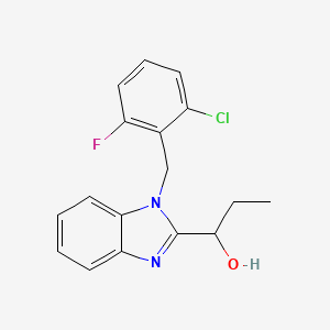 molecular formula C17H16ClFN2O B2547143 1-(1-(2-氯-6-氟苄基)-1H-苯并[d]咪唑-2-基)丙醇 CAS No. 887348-71-2