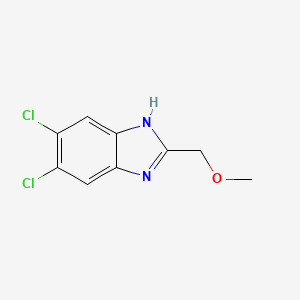 molecular formula C9H8Cl2N2O B2547146 5,6-dichloro-2-(methoxymethyl)-1H-benzimidazole CAS No. 1175772-08-3