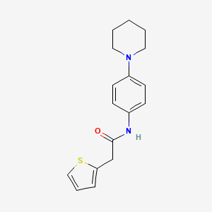 molecular formula C17H20N2OS B2547149 N-(4-piperidin-1-ylphenyl)-2-thiophen-2-ylacetamide CAS No. 329795-70-2