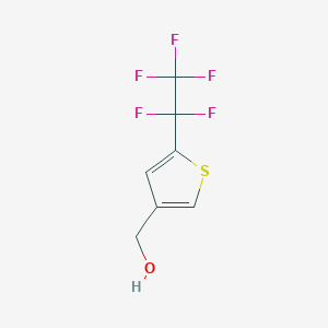 molecular formula C7H5F5OS B2547150 [5-(1,1,2,2,2-Pentafluoroethyl)thiophen-3-yl]methanol CAS No. 2418707-48-7