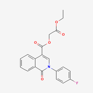 molecular formula C20H16FNO5 B2547154 2-Ethoxy-2-oxoethyl 2-(4-fluorophenyl)-1-oxo-1,2-dihydroisoquinoline-4-carboxylate CAS No. 1029776-54-2