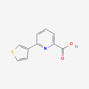 molecular formula C10H7NO2S B2547162 6-(噻吩-3-基)吡啶甲酸 CAS No. 893723-81-4