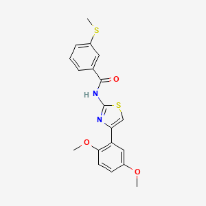 molecular formula C19H18N2O3S2 B2547168 N-(4-(2,5-dimethoxyphenyl)thiazol-2-yl)-3-(methylthio)benzamide CAS No. 896340-21-9